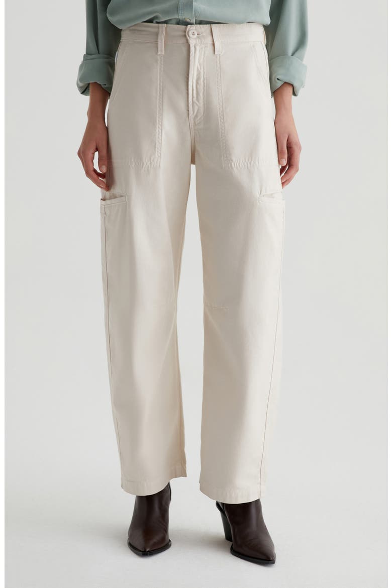 Hazal Ankle Barrel Utility Twill Pants, Main, color, OPAL STONE