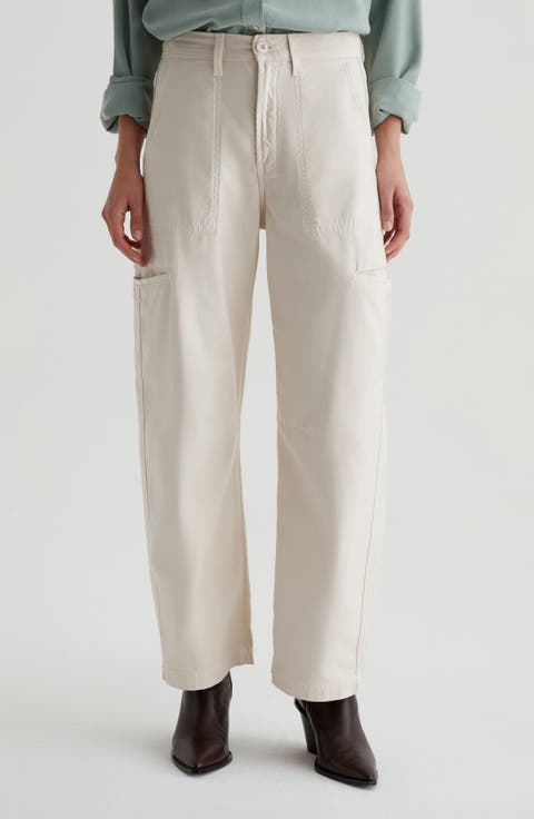 Women's Ivory High-Waisted Pants & Leggings