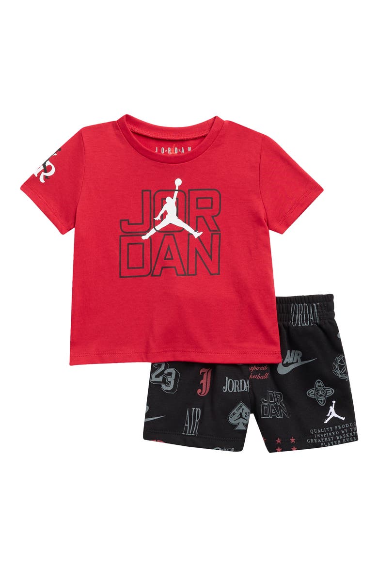 Rookie Season Graphic T-Shirt & Shorts Set, Main, color, BLACK
