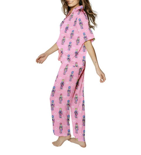 Graffiti Nutcracker Silky Pants Sleeve Shorts Set