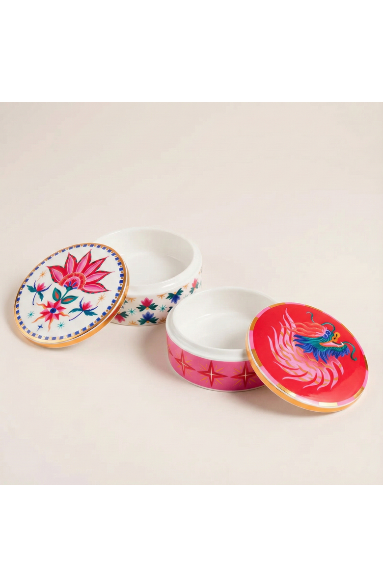 Zsa Zsa Zsu Shekou Porcelain Decorative Object 2 Pcs Box Set, Main, color, White