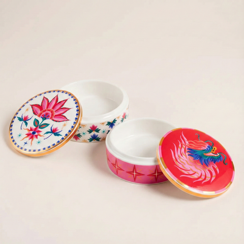 Shekou Porcelain Decorative Object 2 Pcs Box Set