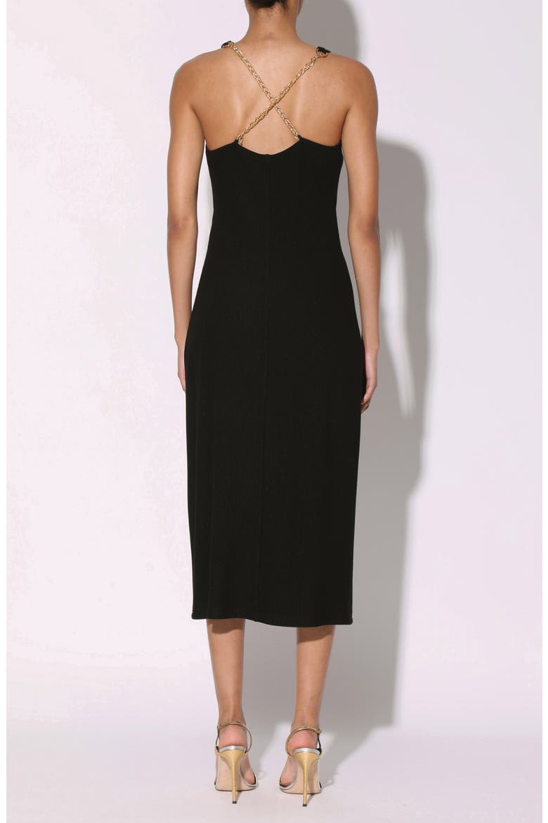 Merrryn Midi Dress, Alternate, color, BLACK