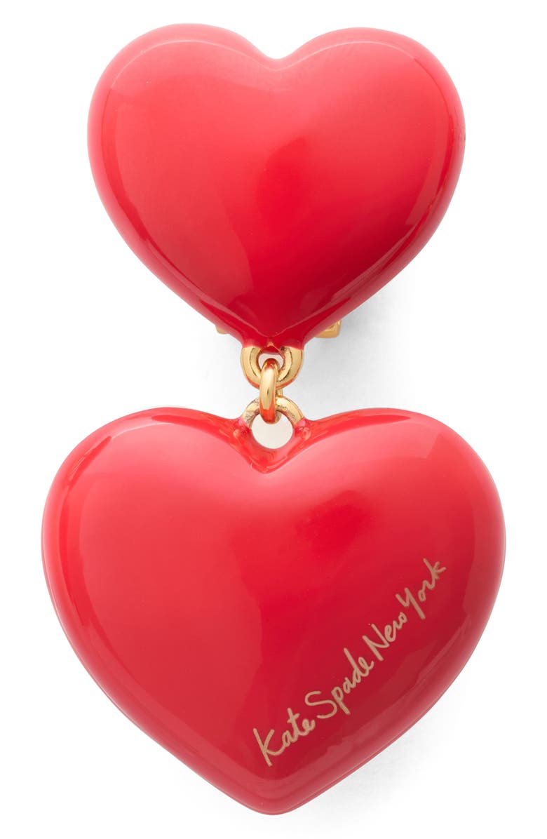 Kate Spade New York Double Heart Drop Earrings, Alternate, color, 