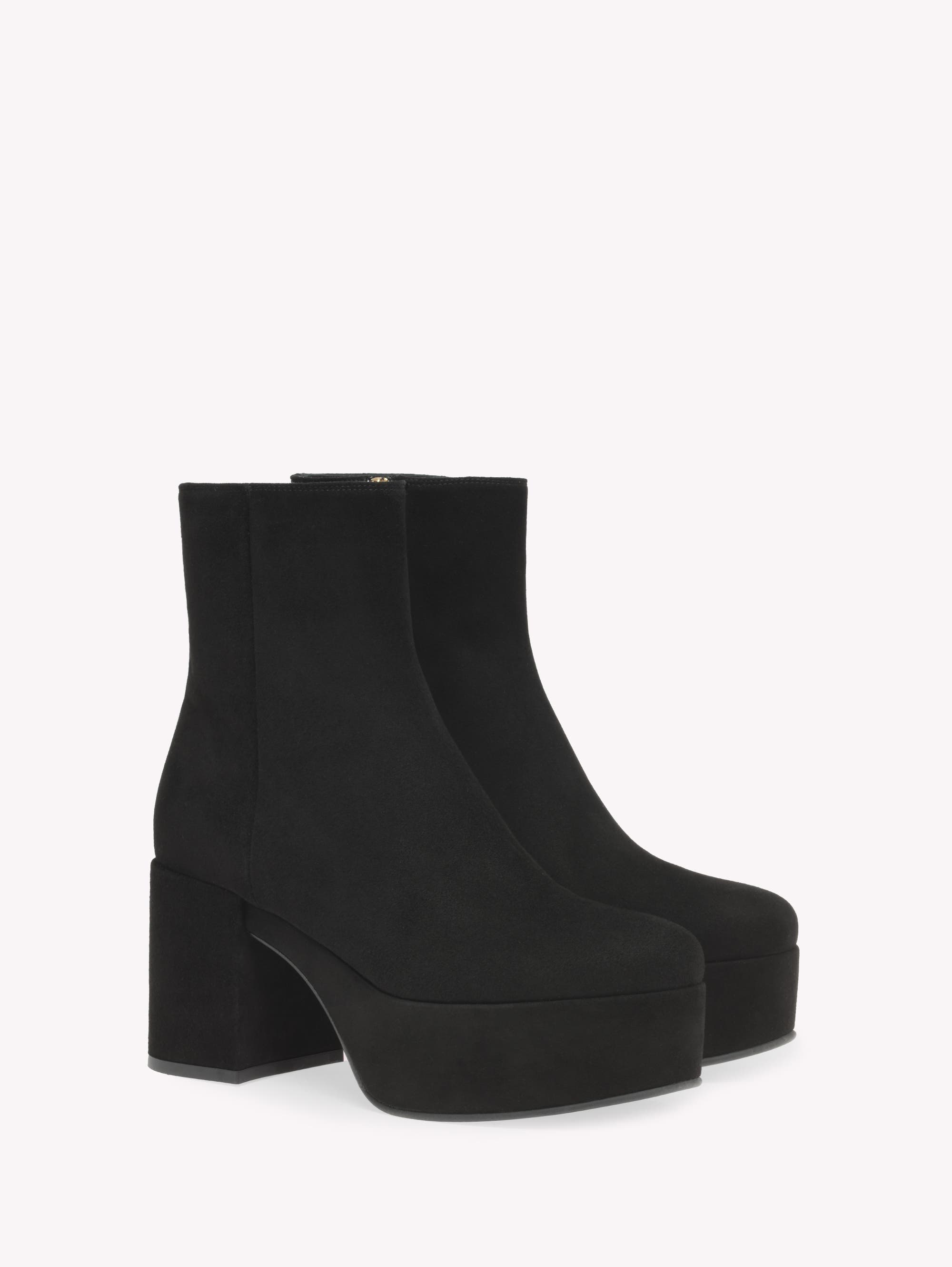 Gianvito Rossi Sally Bootie, Alternate, color, Black Suede