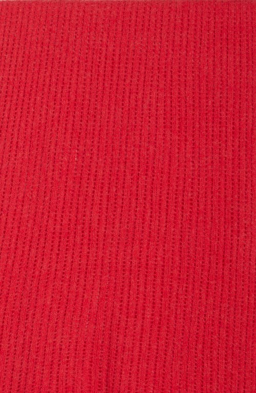 Portolano Open Knit Wrap Scarf In Red