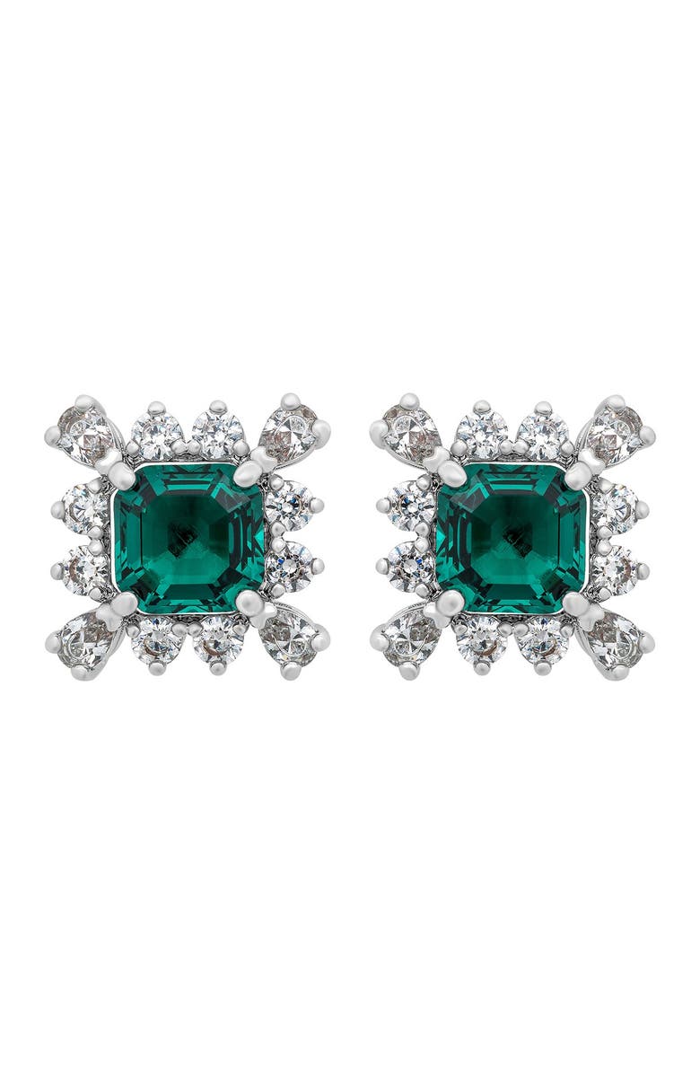 Swarovski Palace Rhodium Plated Swarovski Crystal Stud Earrings, Main, color,