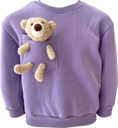 Lola + The Boys Teddy Buddy Bear Crewneck