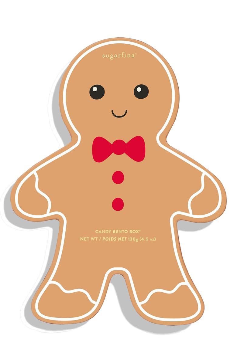sugarfina Gingerbread Man 2-Piece Candy Bento Box, Main, color, 