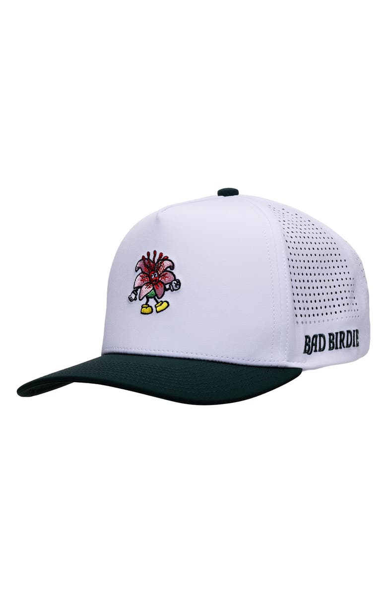 Bad Birdie Azalea Embroidered Masters Trucker Hat, Main, color, Pine Grove