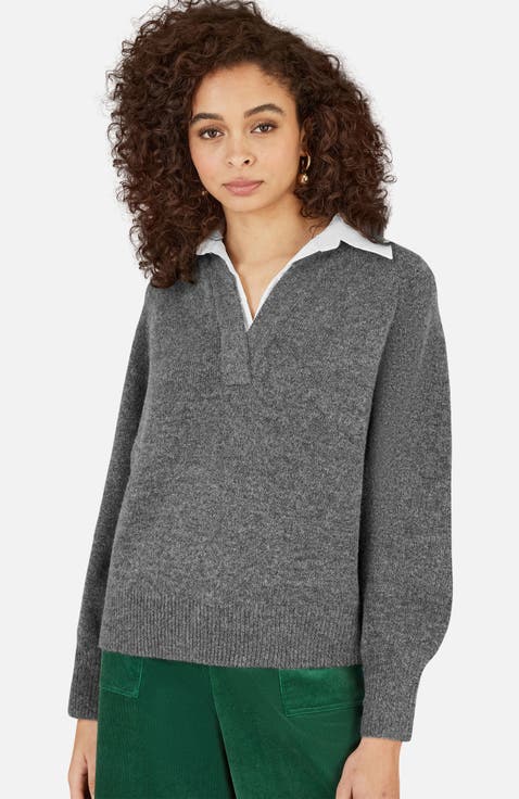 Collar Detail Knitted Jumper