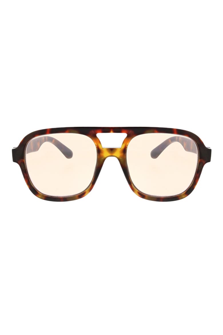 54mm Aviator Sunglasses, Main, color, BROWN TORTOISE
