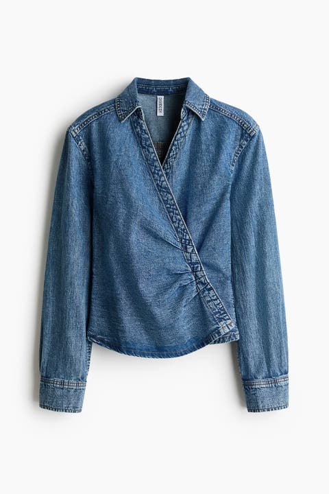 Denim Wrap Shirt