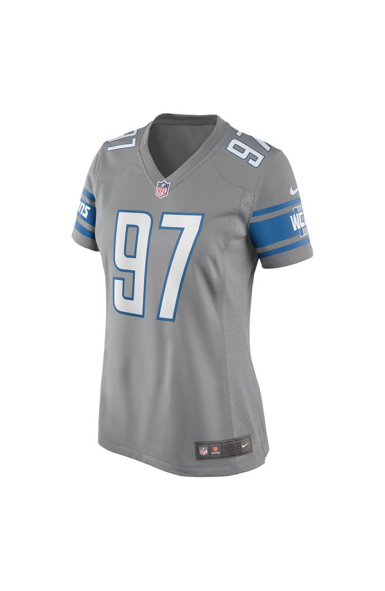 Nike Women's Nike Aidan Hutchinson Silver Detroit Lions Game Jersey, Alternate, color,