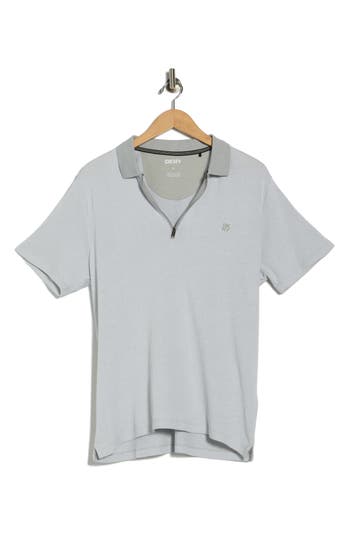 Dkny Sportswear Sumit Half Zip Knit Polo In Gray