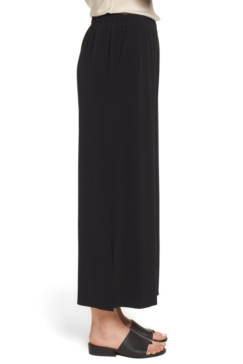 Wide Leg Ankle Pants, Alternate, color, BLACK
