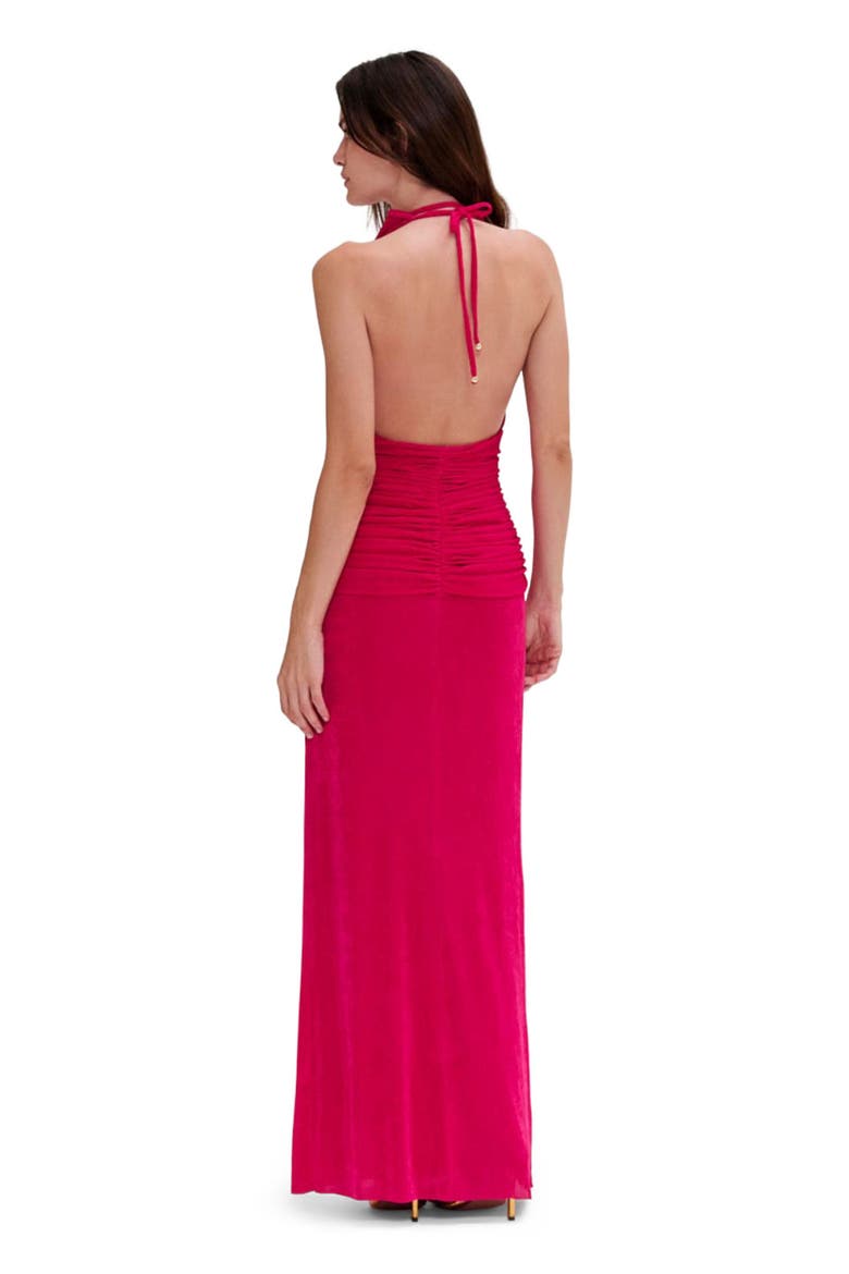 Radiant Jersey Halterneck Gown, Alternate, color, PINK