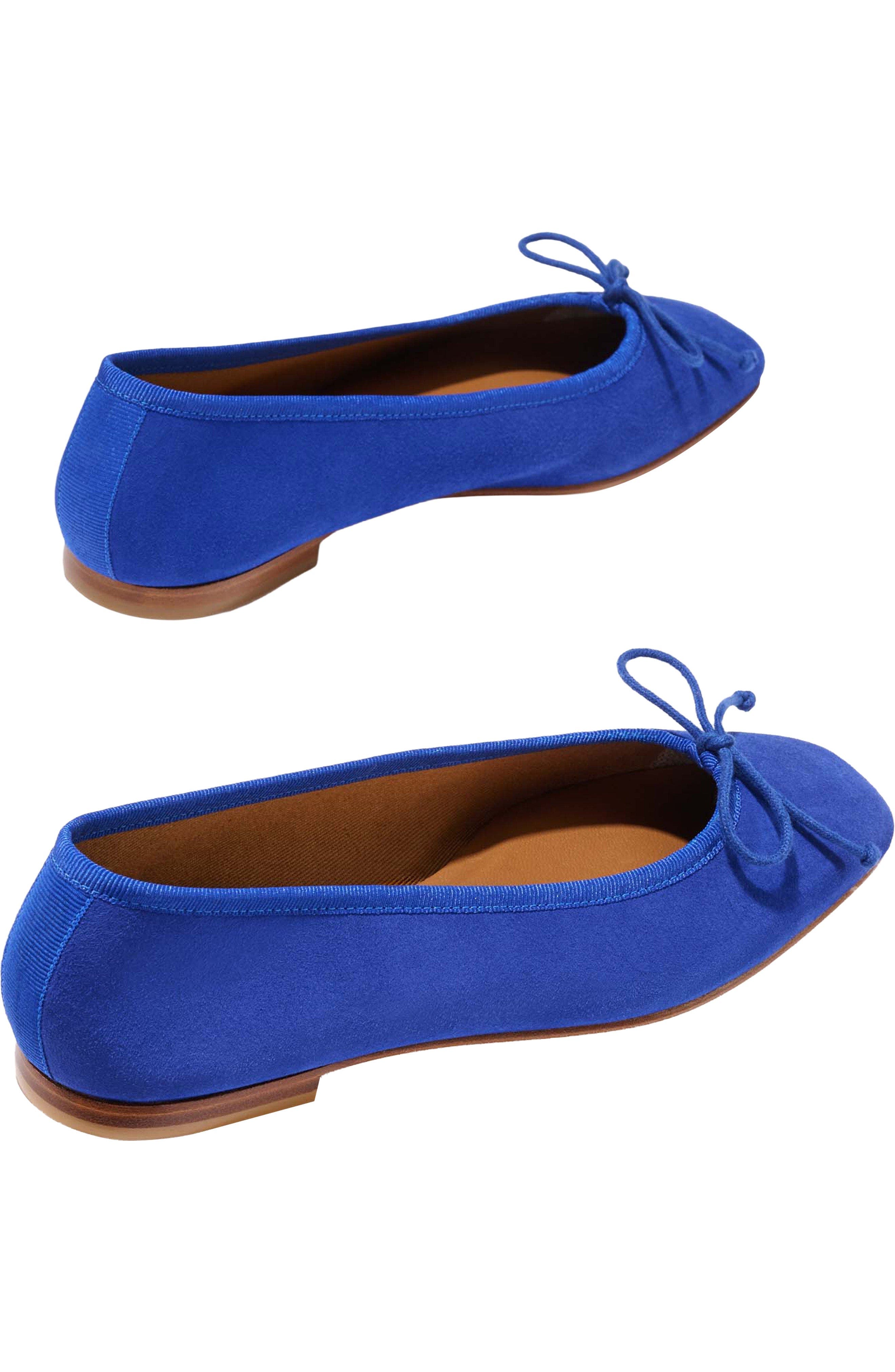 The Fonteyn Flat, Alternate, color, Cobalt Suede