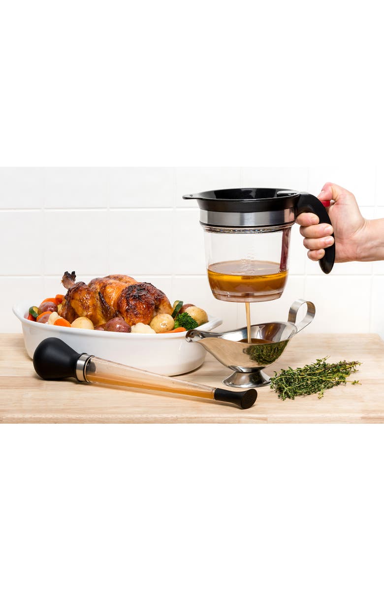 CUISIPRO Fat Separator and 3-in-1 Baster Set, Roasting Essentials Set, Alternate, color, Black