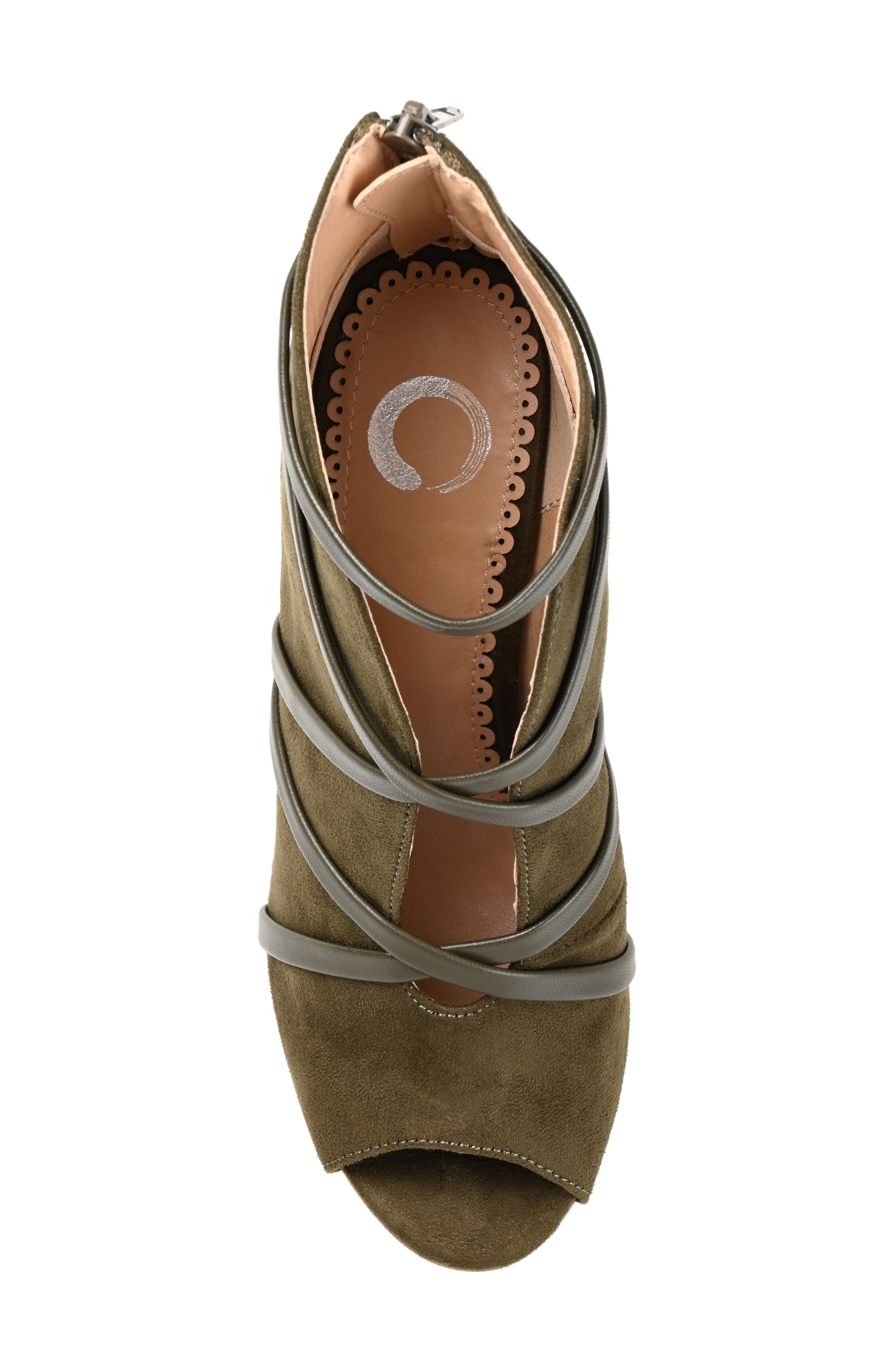 JOURNEE Samara Strappy Bootie, Alternate, color, OLIVE