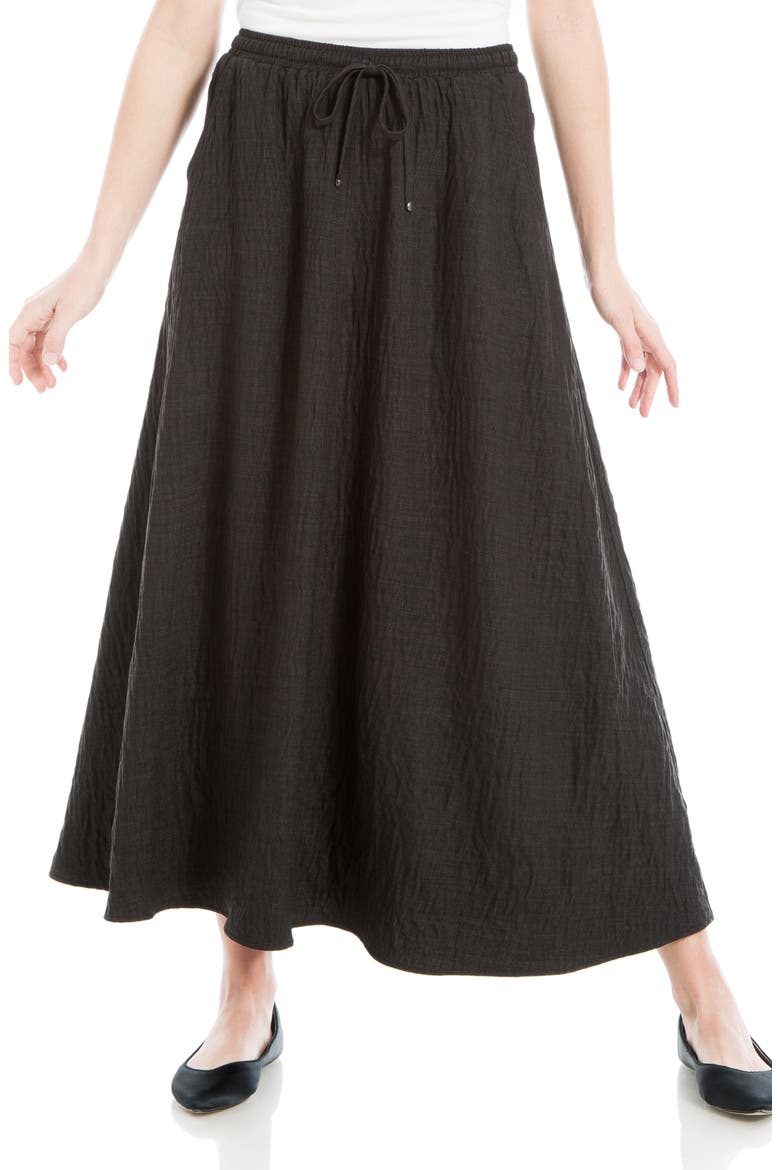 Textured Crop Maxi Skirt, Alternate, color, BLACK