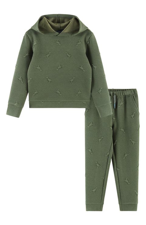 Kids' Dino Embossed Hoodie & Leggings Set (Toddler & Little Kid)