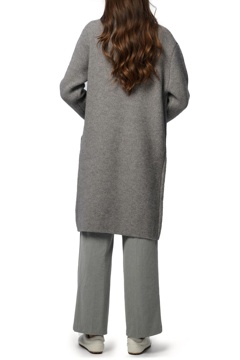 Faux Pearl Cardigan Jacket, Alternate, color, GREY