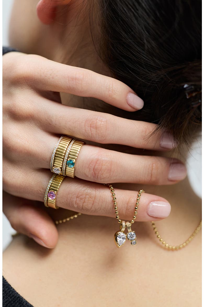 Delancy Charm Necklace, Alternate, color, GOLD