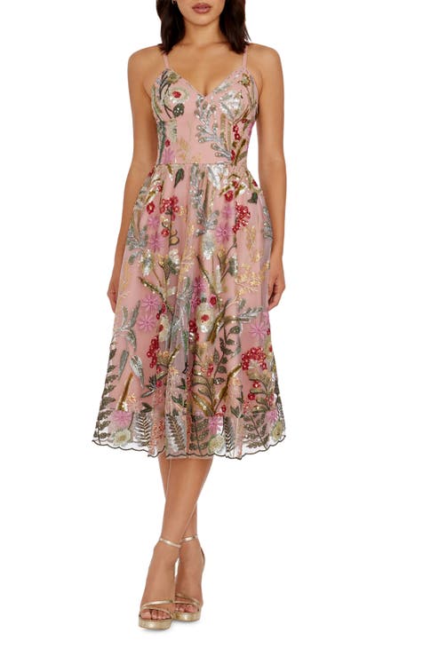 Floral Pink Delight Dress