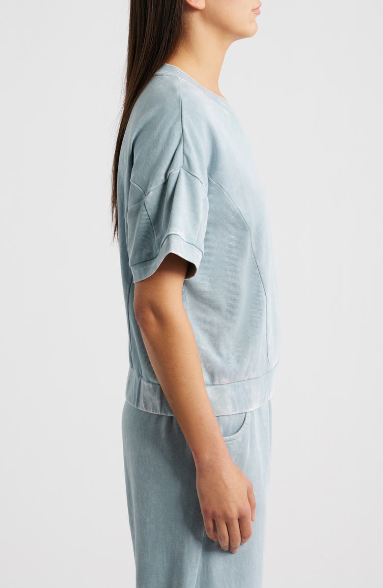 CITY BLUES Short Sleeve Cotton Sweatshirt, Alternate, color, Blue Grotto