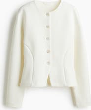 H&M Collarless Scuba Knit Blazer