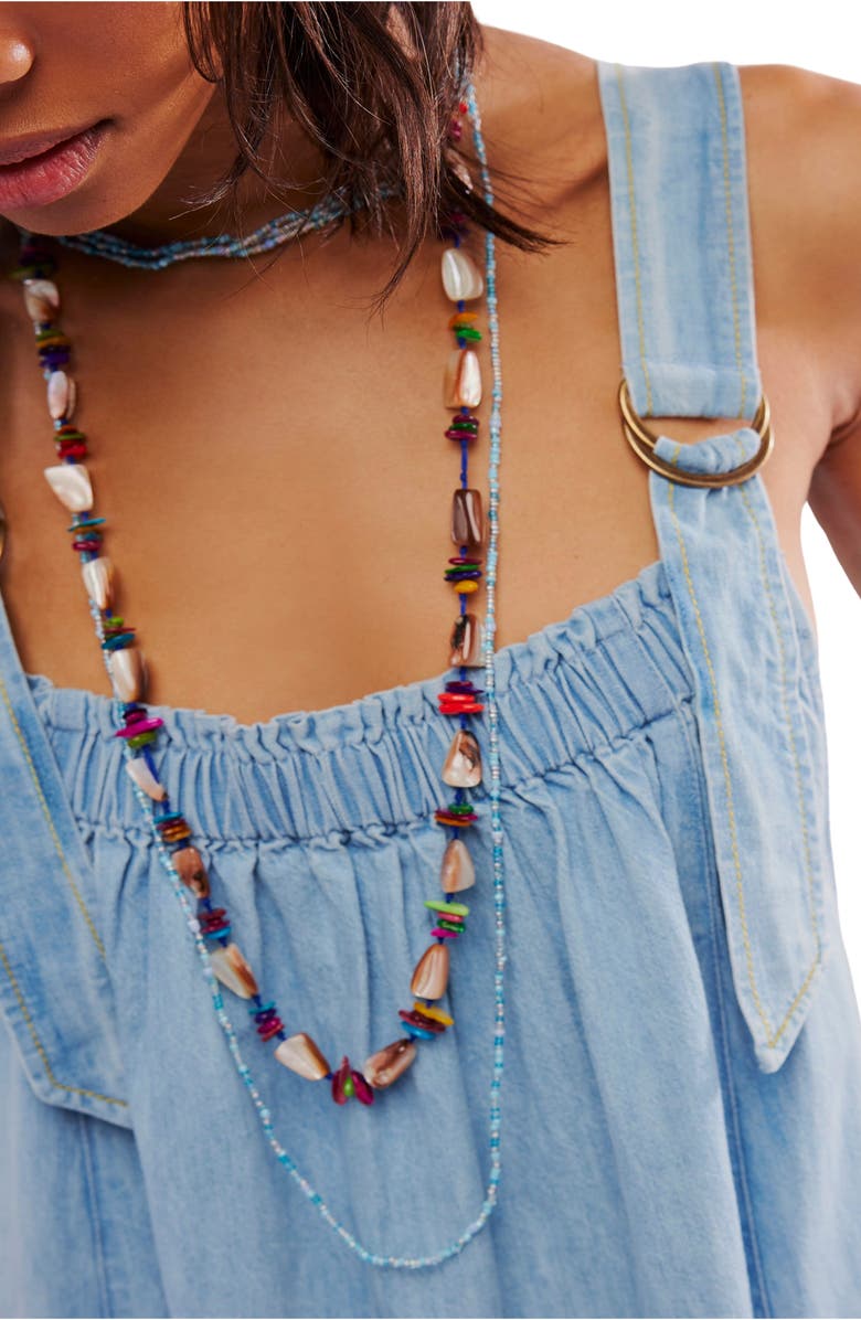 Free People Machu Cotton Chambray Midi Dress, Alternate, color, 