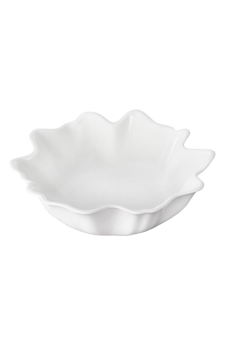 Le Creuset Iris Stoneware Ruffle Serving Bowl, Main, color, White