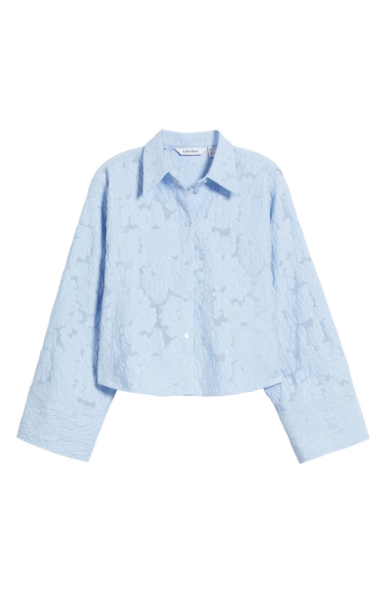 & Other Stories Cotton Blend Jacquard Button-Up Shirt, Alternate, color,