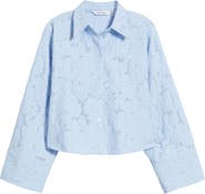 & Other Stories Cotton Blend Jacquard Button-Up Shirt
