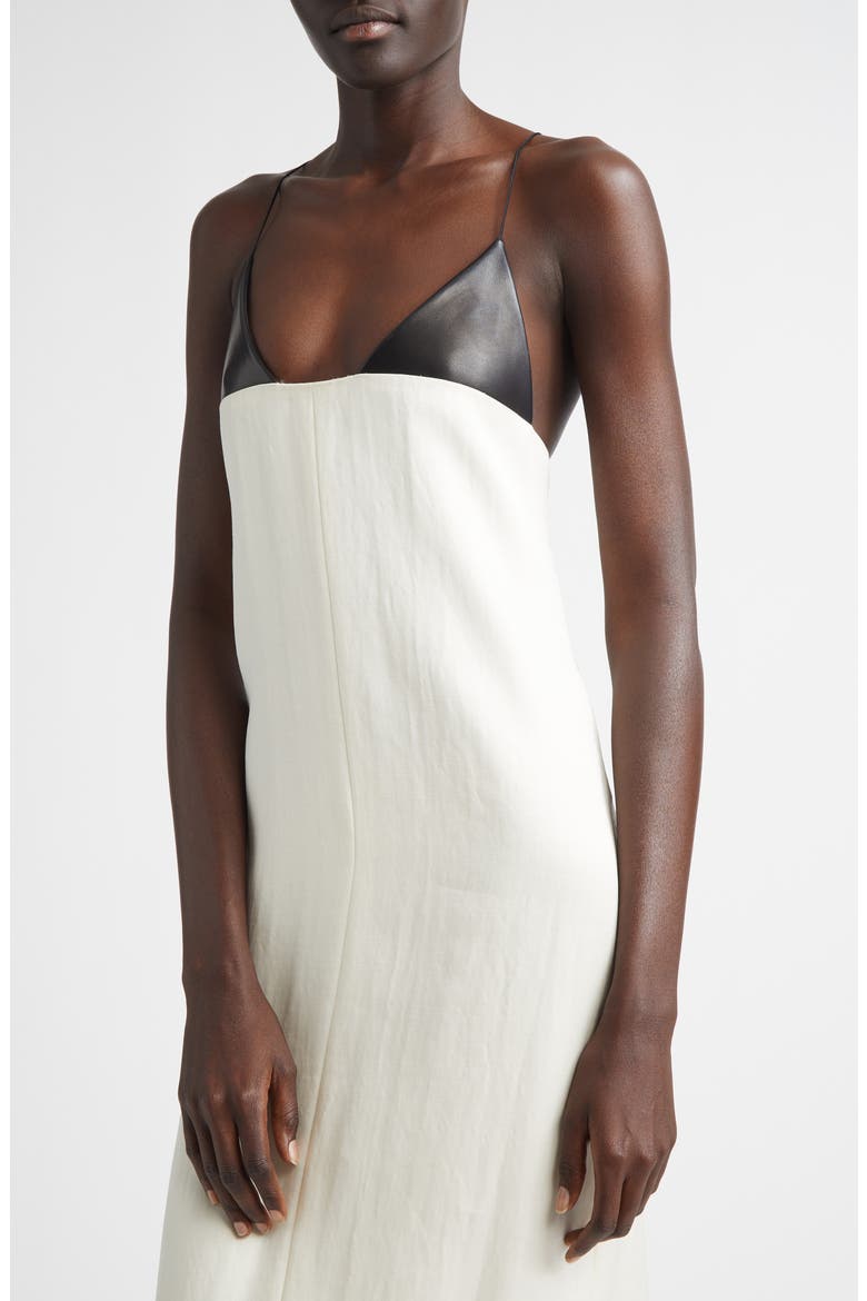 The Bridges Wool & Silk Column Dress, Alternate, color, CREAM/ BLACK