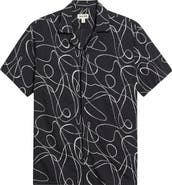 Open Edit Linework Print Camp Shirt