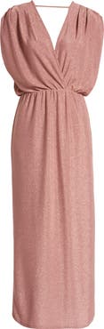 Fraiche by J Metallic Knit Sleeveless Maxi Dress