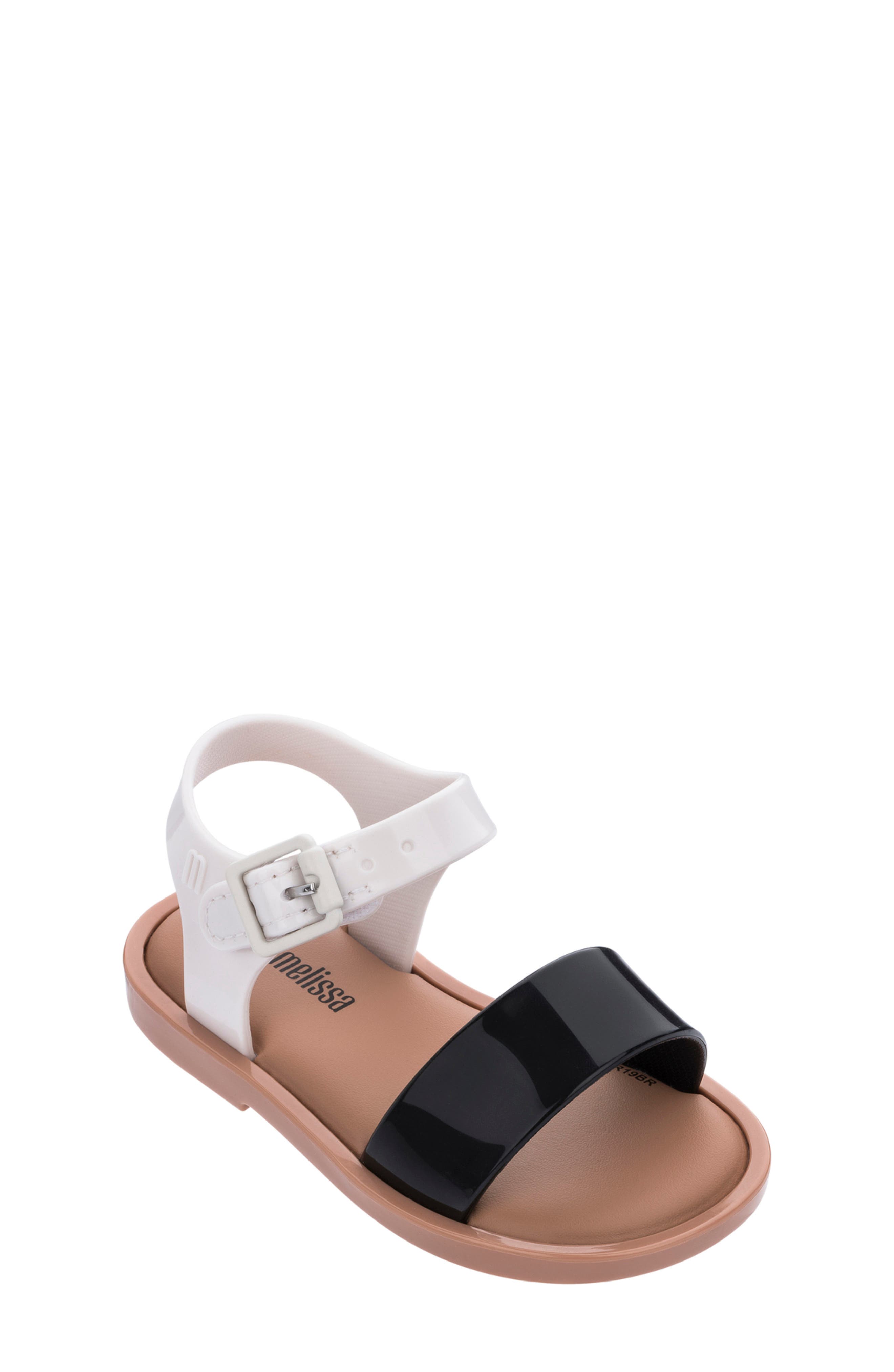 Mini Melissa Mar Glitter Jelly Sandal, Main, color, 