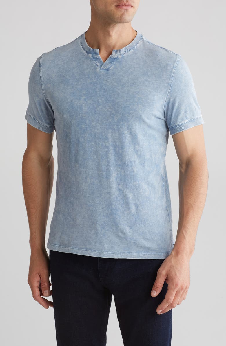 Robert Barakett Reno Split Neck Cotton T-Shirt, Main, color,