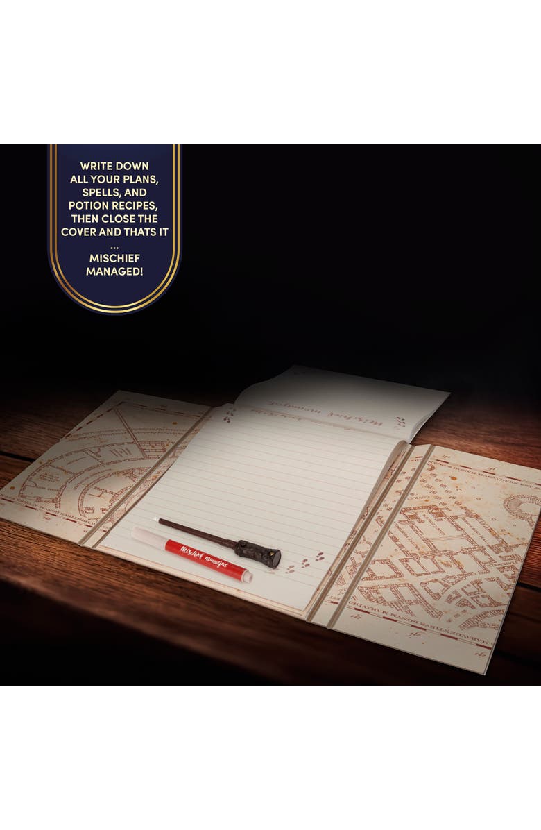 Wizarding World Mischief Managed Diary, Marauders Map, UV Reveal Wand, Collectible, Alternate, color, Multicolored