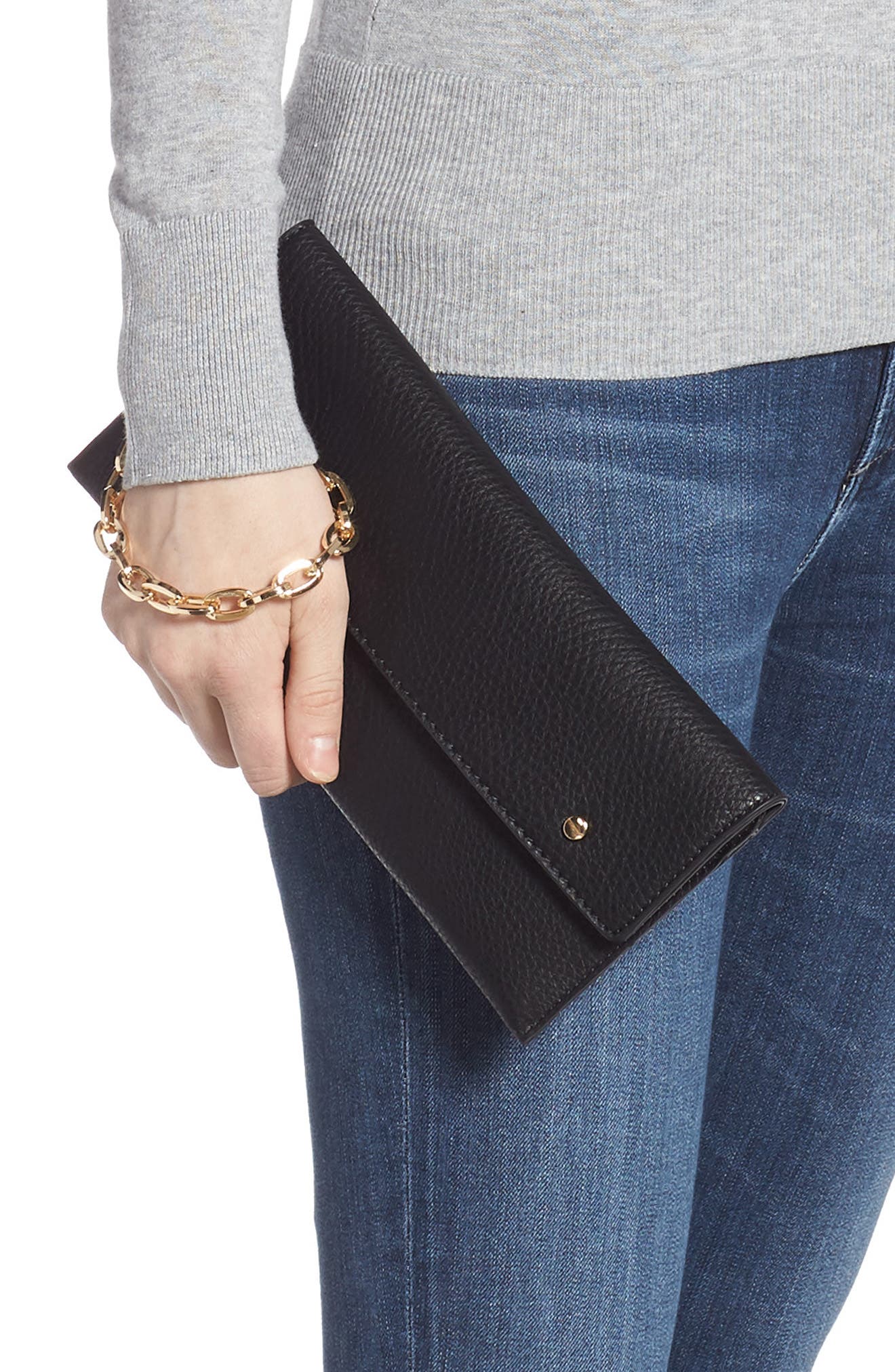 Mali + Lili April Vegan Leather Wristlet, Alternate, color, 