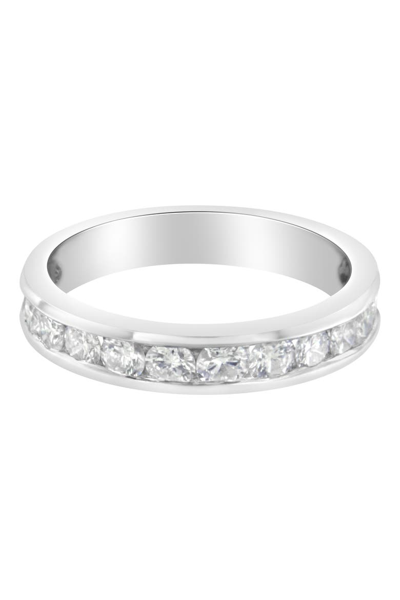 IGI Certified 18K Gold 1 Cttw Diamond Half-Eternity Wedding Ring, Alternate, color, White Gold