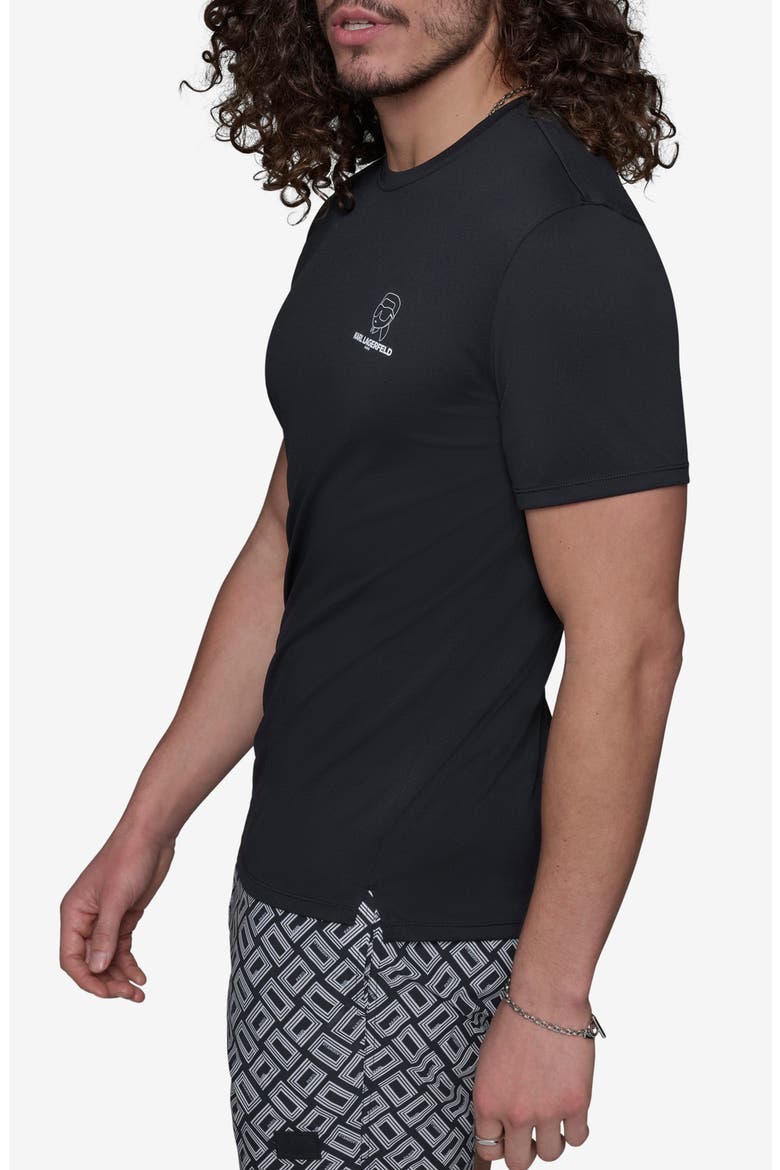 Karl Doll Head UPF 30+ Rash Guard, Alternate, color, BLACK