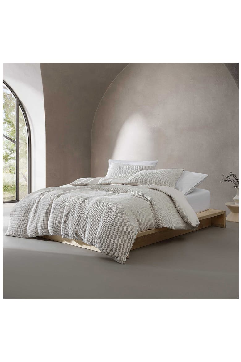 Speckled Waffle Duvet Cover & Shams Set, Alternate, color, OFF WHITE