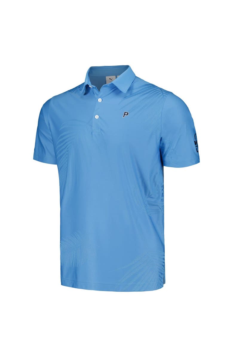 PUMA Men's Puma x PTC Blue WM Phoenix Open Jacquard MATTR Polo, Alternate, color, Blue