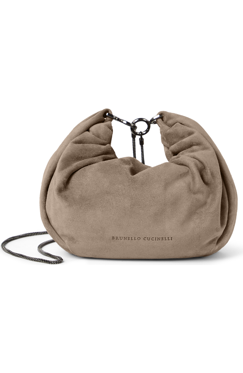 Brunello Cucinelli Suede Brioche Hobo bag, Main, color,