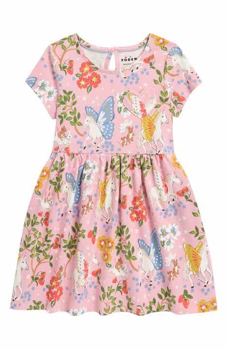 Mini Boden Kids' Fun Heart Pocket Cotton Jersey Dress