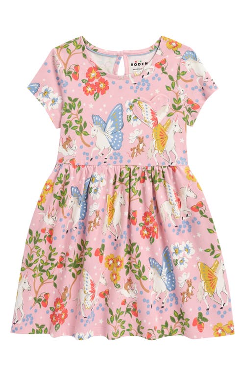 Mini Boden Tiered Twirly Dress Vintage Pink Enchanted Forest Girls Boden