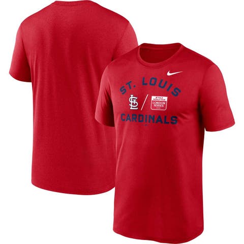 Men's Nike Red St. Louis Cardinals 2023 MLB World Tour: London Series Legend Performance T-Shirt